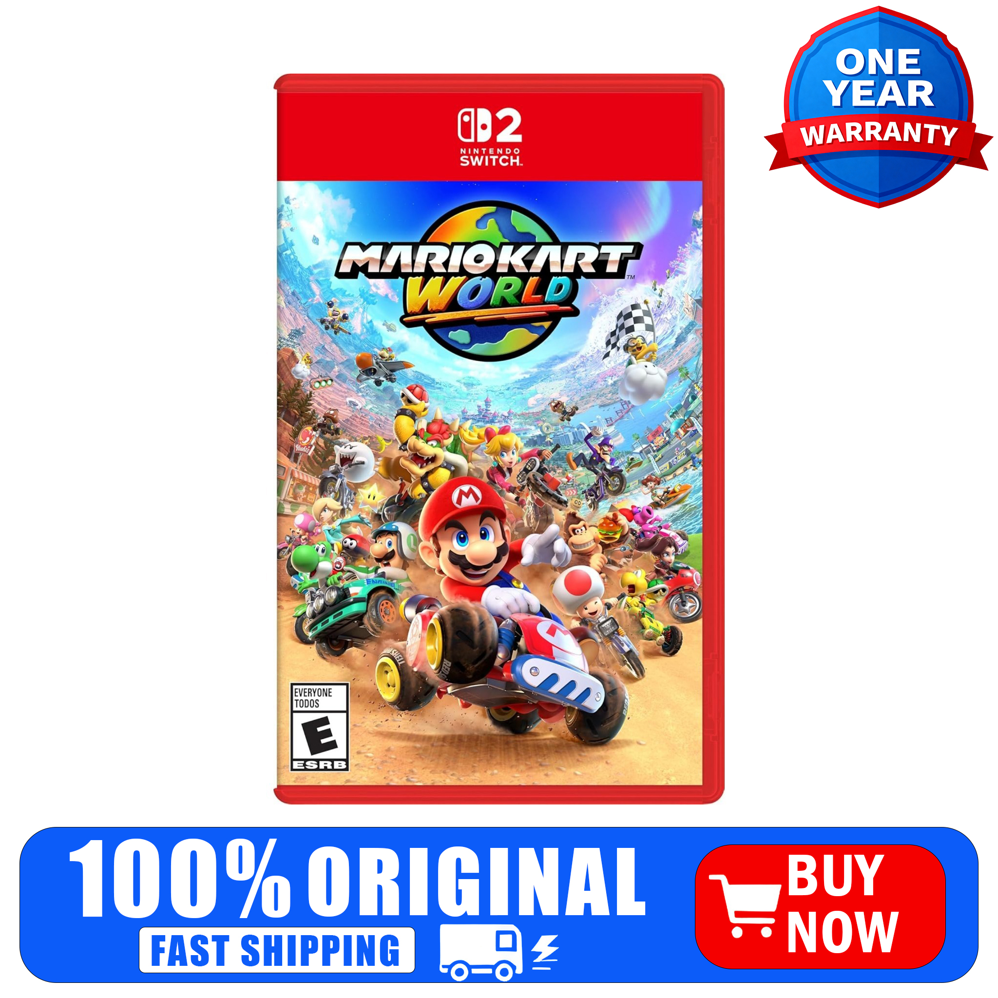 Party Games Switch 2 - Mario Kart World Physical Video Game