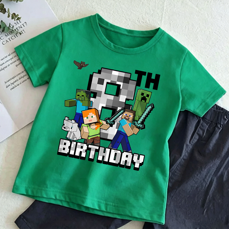 Party Games Kids Birthday - New Pixel Game Birthday T-shirt Children