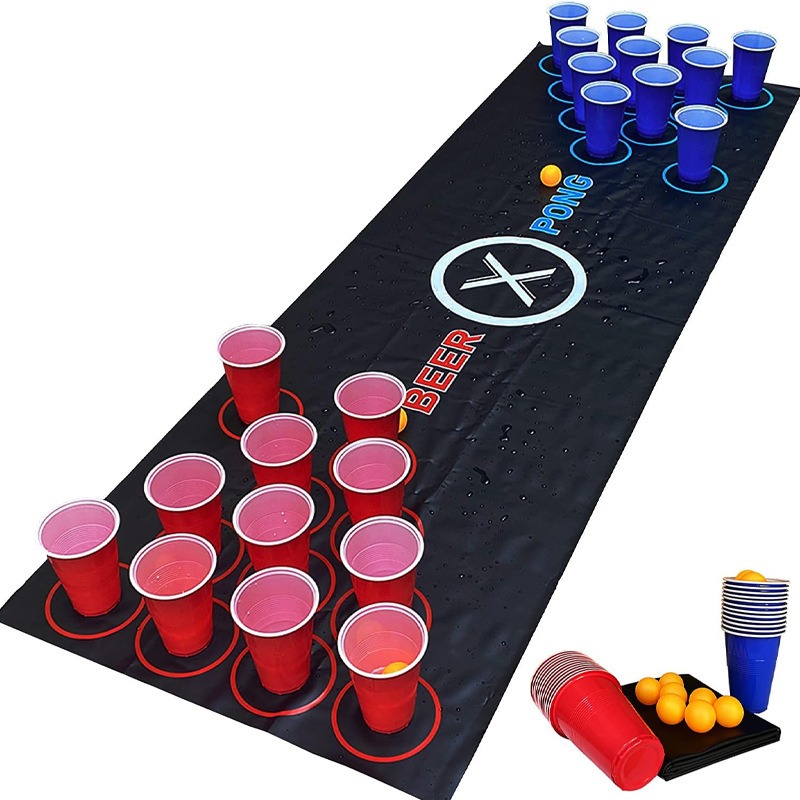 Party Games Jenga - Beer Pong Table Mat Drinking Games
