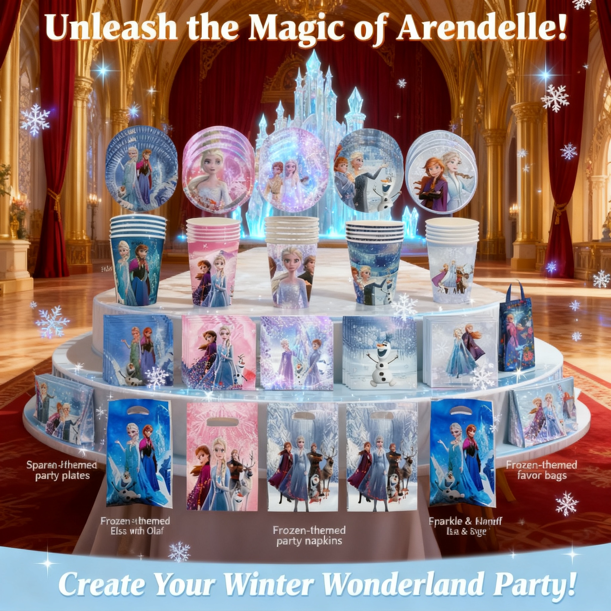 Party Games Kids Birthday - Frozen Birthday Party Supplies Kit for