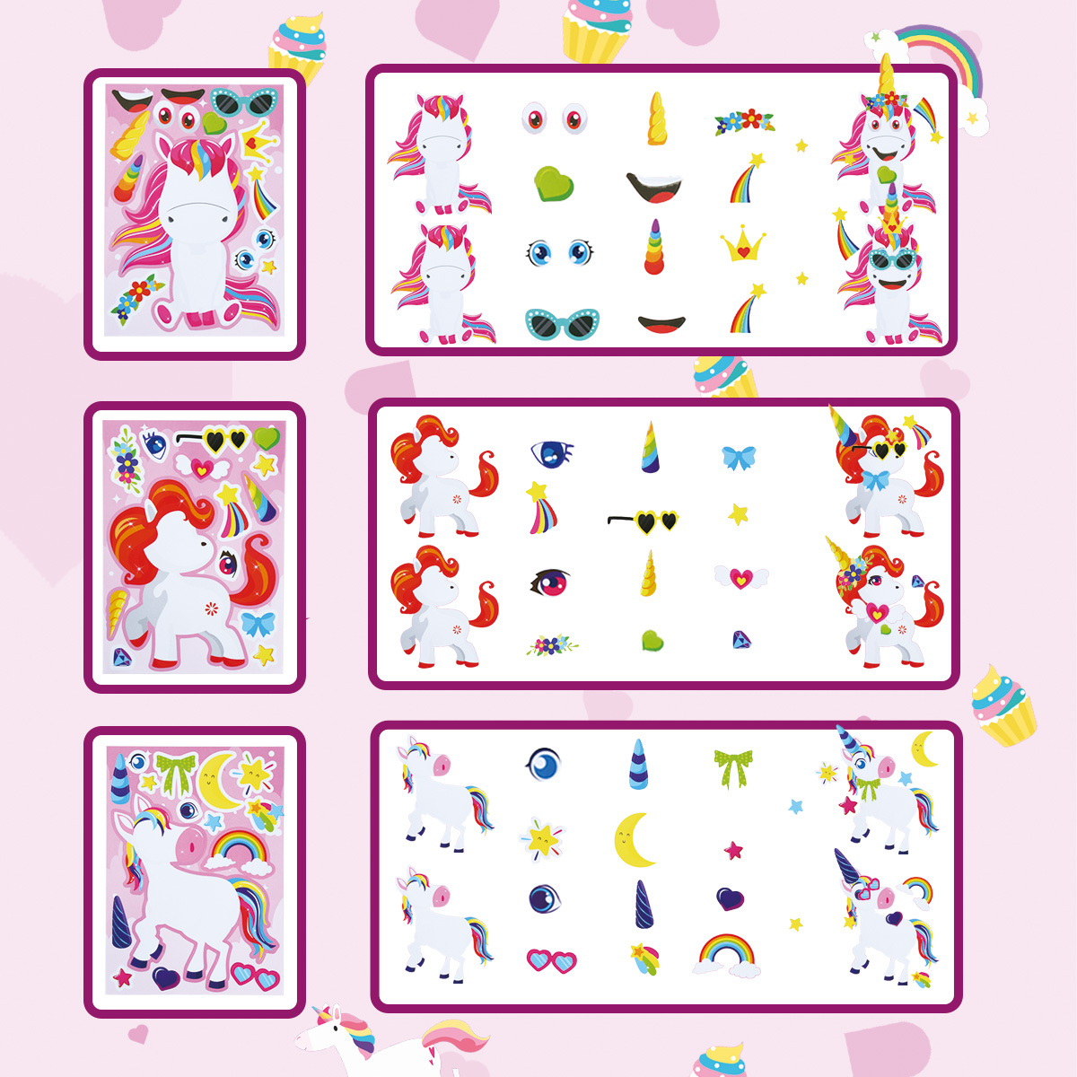 12Sheets Rainbow Horse Childre - Party Games Kids Birthday 리뷰 및 가격