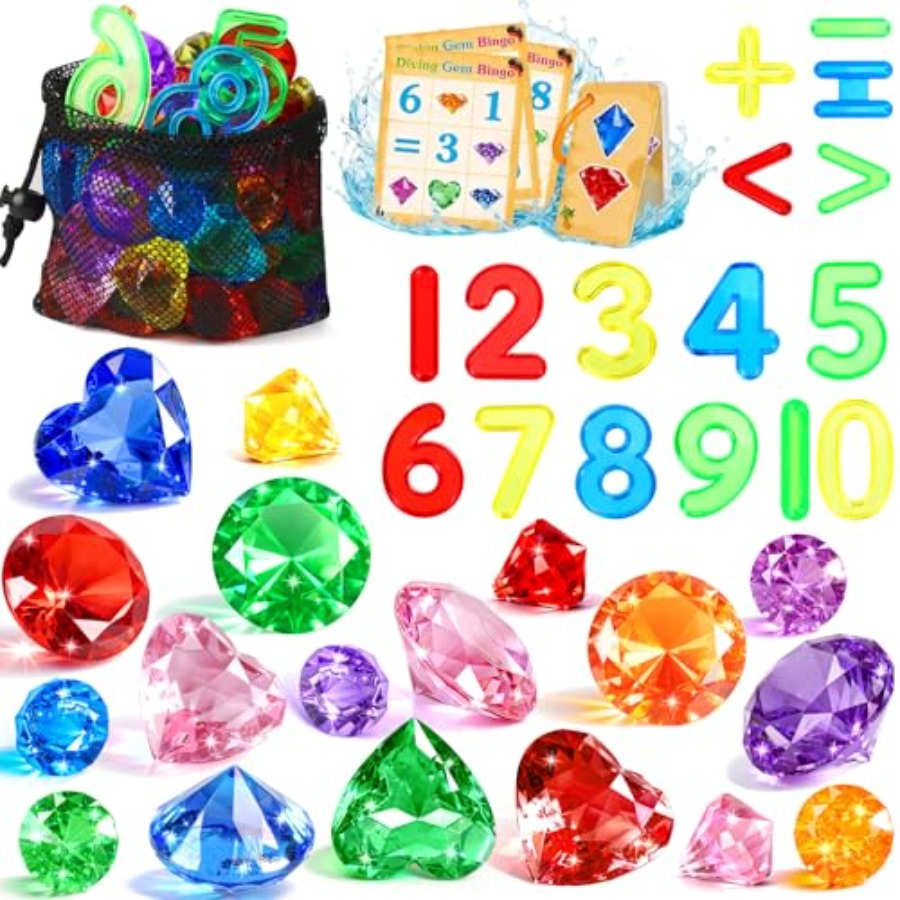 Pool Toys Diving Gems, 54 Pcs  - Scavenger Hunt Card 리뷰 및 가격
