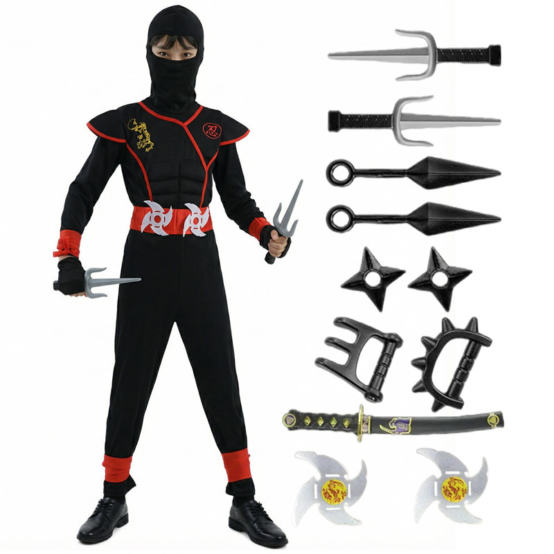 Black and Blue Ninja Costume f - Party Games Crazy 리뷰 및 가격