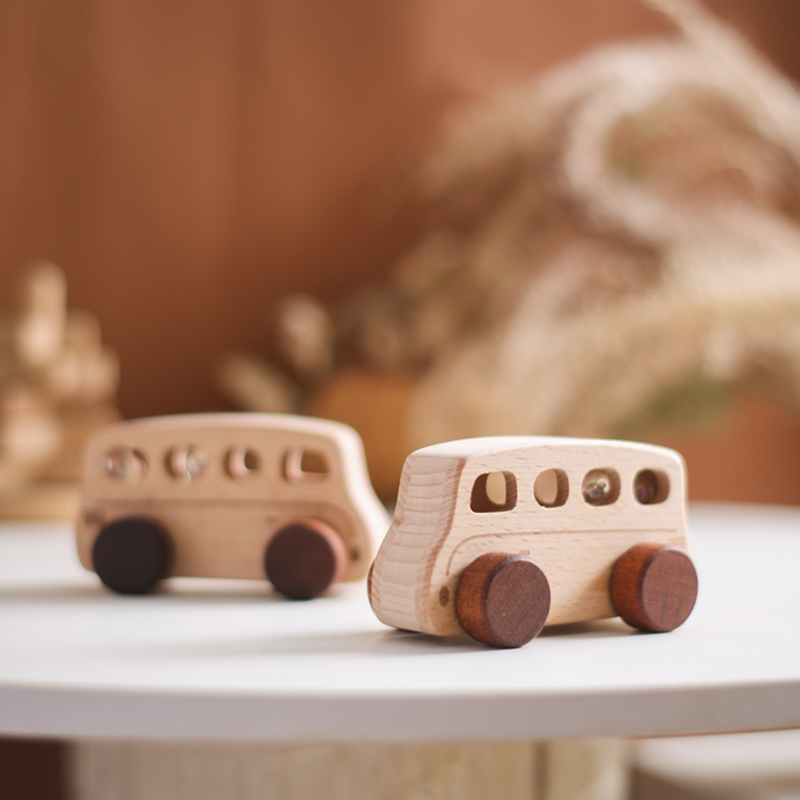 1PC Baby Wooden Toys Beech Car - Party Games Bus 리뷰 및 가격