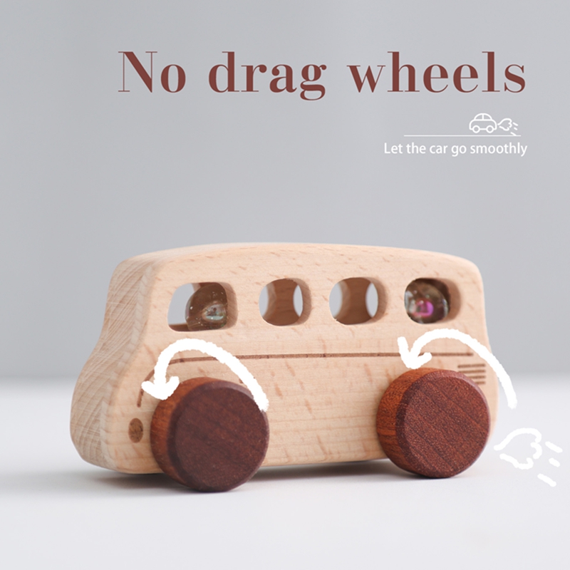 1PC Baby Wooden Toys Beech Car - Party Games Bus 리뷰 및 가격