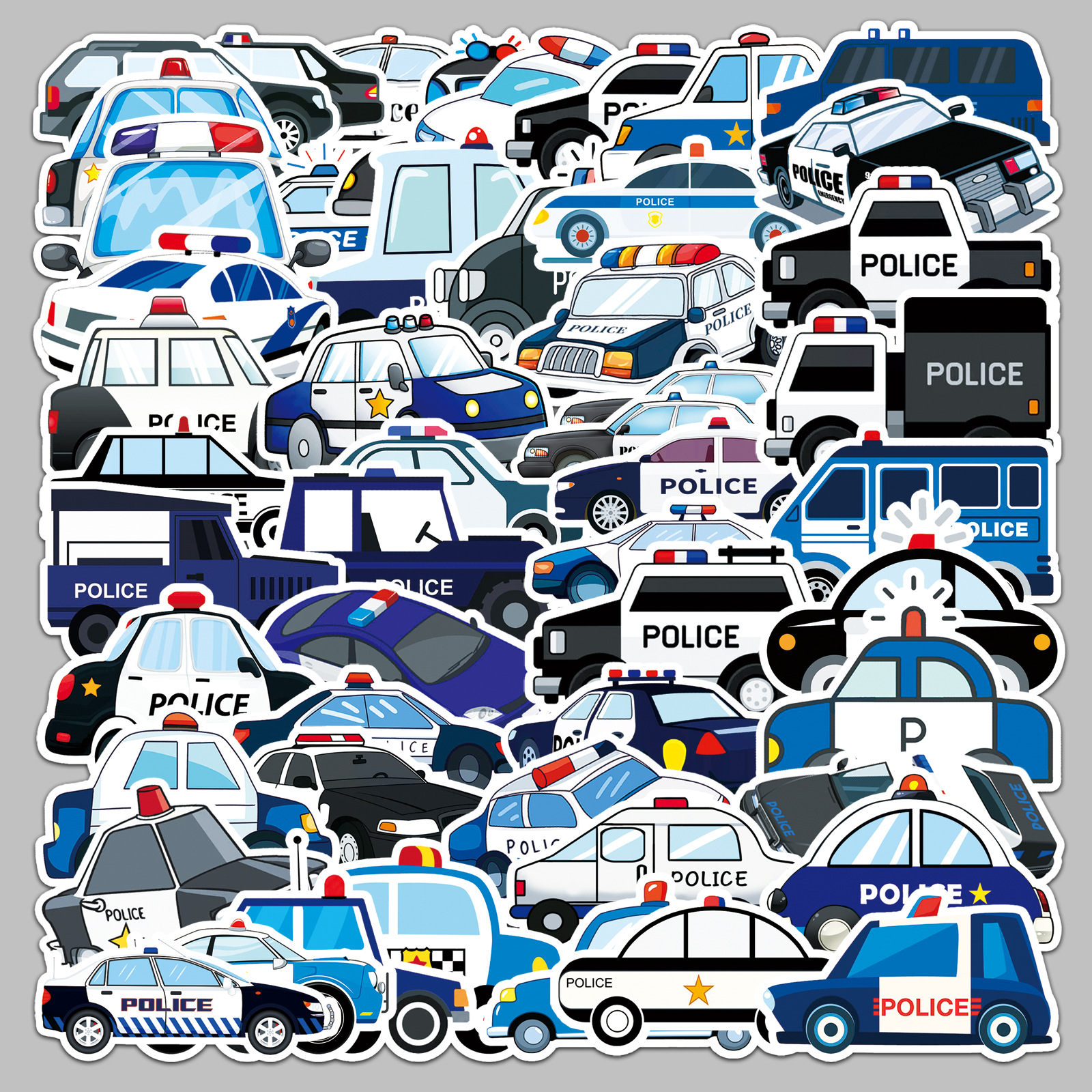 50Pcs Cartoon Police Car Theme - Party Games Kids Birthday 리뷰 및 가격