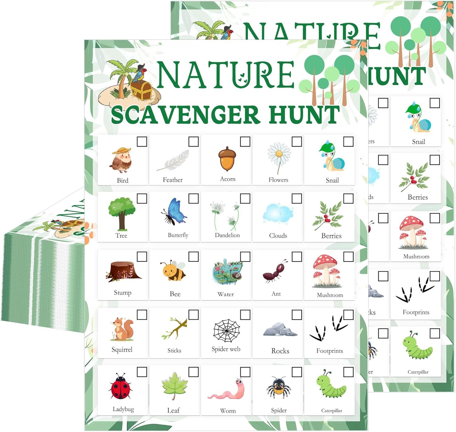 Nature Scavenger Hunt Card 5 x - Scavenger Hunt Card 리뷰 및 가격