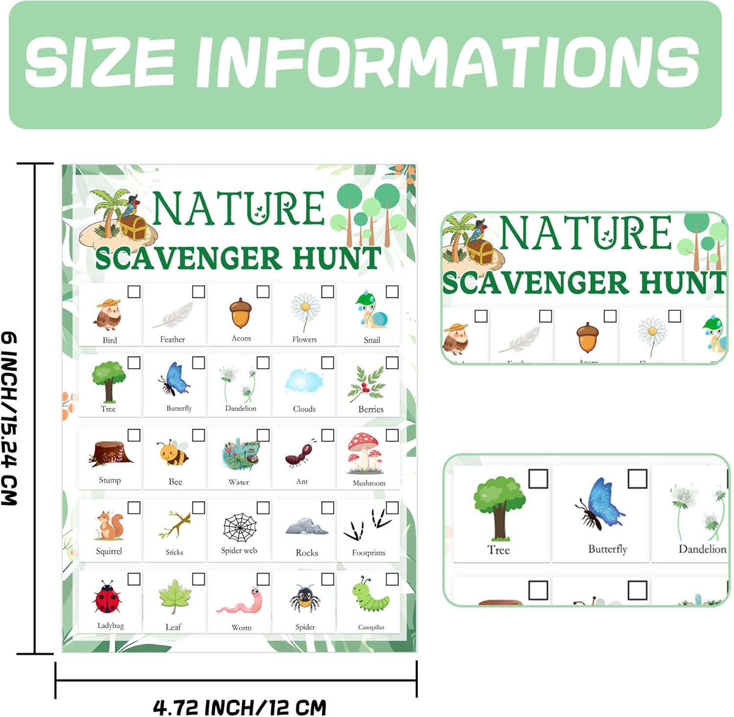 Nature Scavenger Hunt Card 5 x - Scavenger Hunt Card 리뷰 및 가격