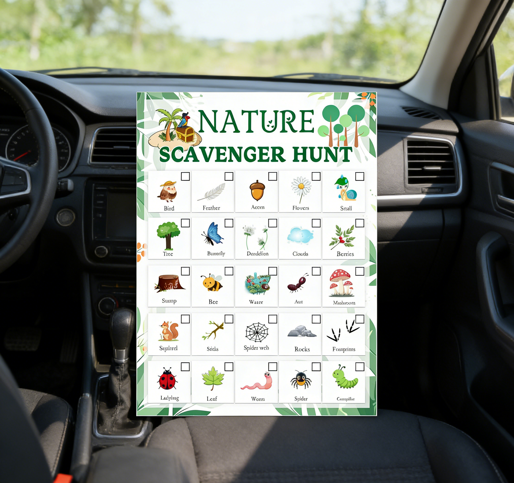 Nature Scavenger Hunt Card 5 x - Scavenger Hunt Card 리뷰 및 가격