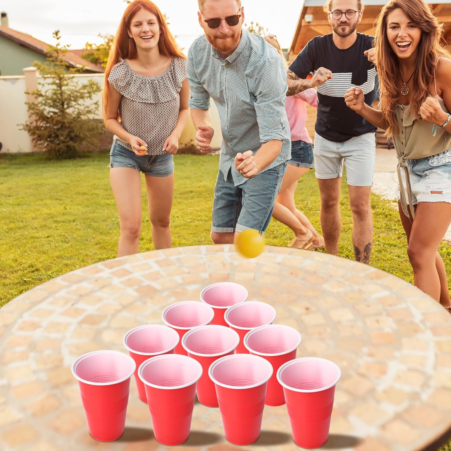 Cup Pong Game Set 22 Pcs 16 Oz - Party Games Jenga 리뷰 및 가격