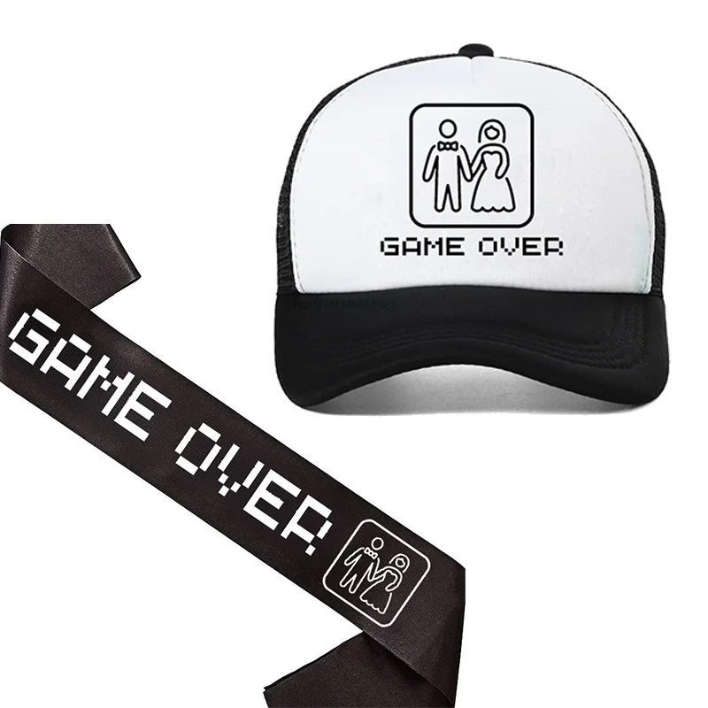 Groom To Be Sash Game Over Hat - Party Games Bachelorette 리뷰 및 가격