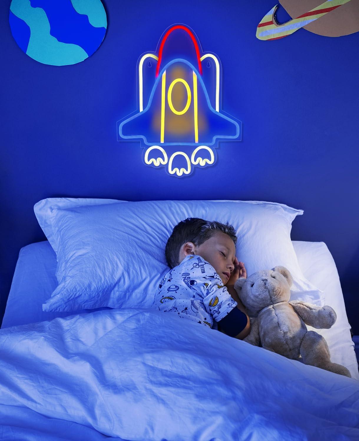 Rocket Neon Sign USB Neon Ligh - Party Games Kids Birthday 리뷰 및 가격
