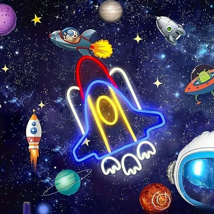Rocket Neon Sign USB Neon Ligh - Party Games Kids Birthday 리뷰 및 가격