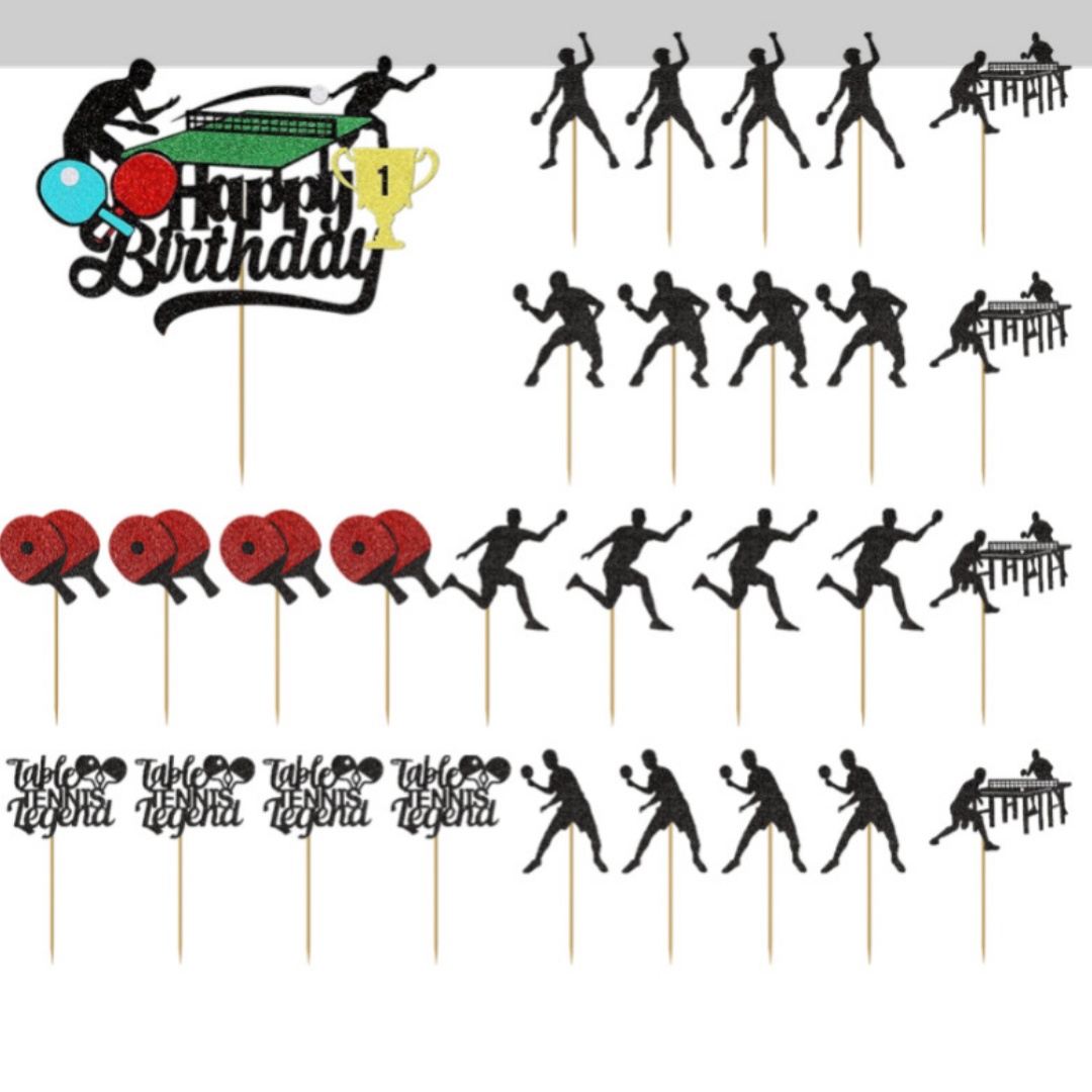 Ping Pong Cake Topper Happy Bi - Party Games Jenga 리뷰 및 가격