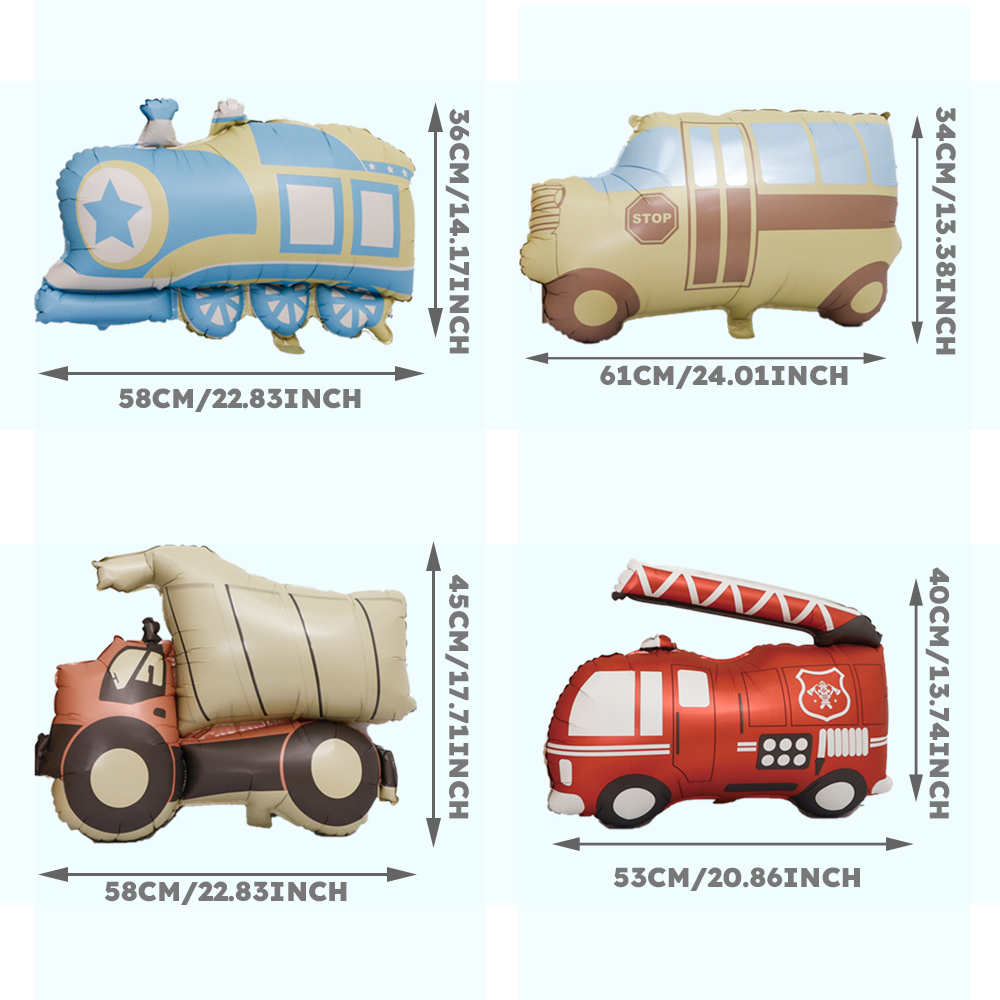 Cartoon Car Balloon, Fire Engi - Party Games Bus 리뷰 및 가격