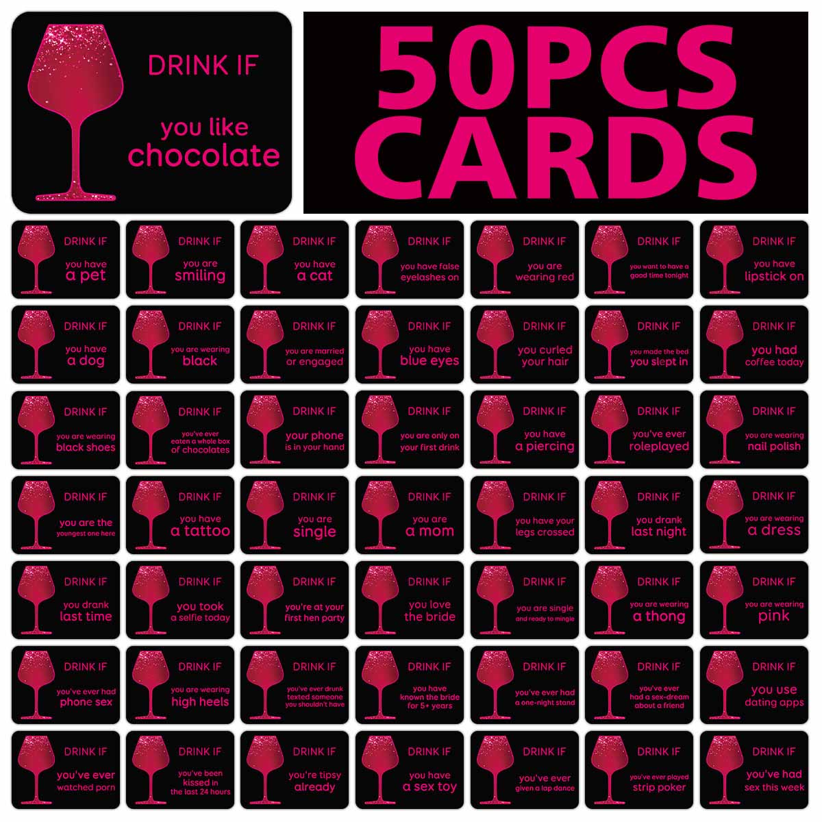 50pcs Bachelorette Party Drink - Party Games Bachelorette 리뷰 및 가격