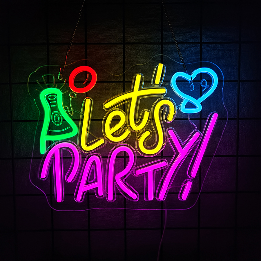 Let'S Party Series Neon Sign F - Party Games Bachelorette 리뷰 및 가격