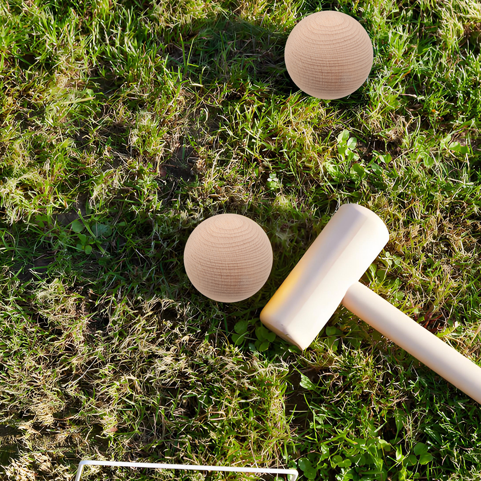 3Pcs Beech Wood Croquet Golf B - Bocce Ball Lawn 리뷰 및 가격