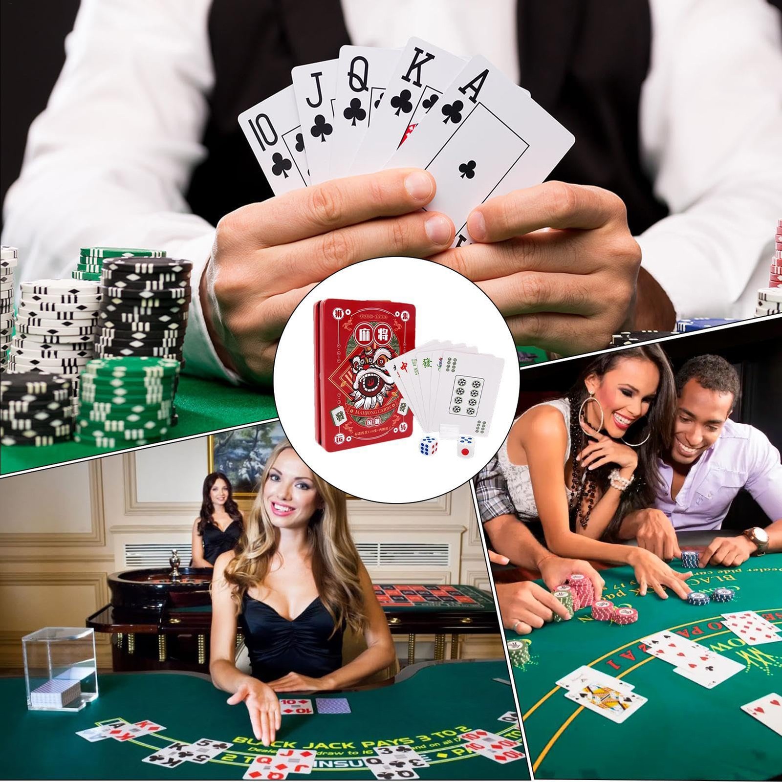 Mahjong Playing Card Large Pri - Party Games Easter For Family 리뷰 및 가격