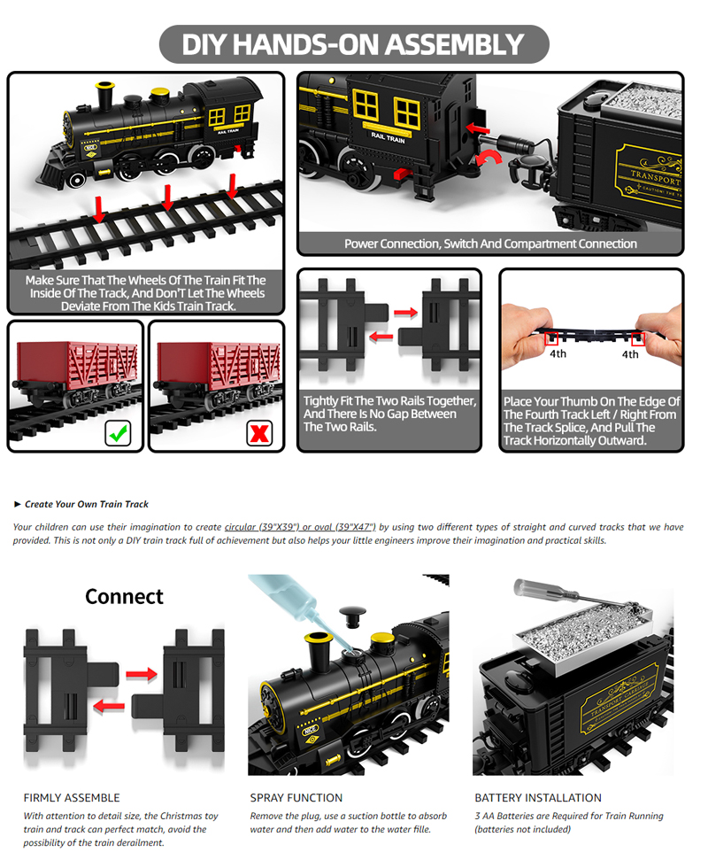 Kids Electric Steam Train Toy  - Party Games Steam Free 리뷰 및 가격