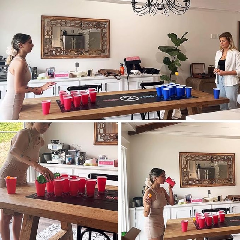 Beer Pong Table Mat Drinking G - Party Games Jenga 리뷰 및 가격