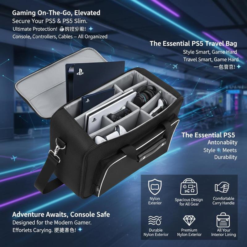 Game Console Suitcase 17x12x7  - Party Games Ps5 리뷰 및 가격