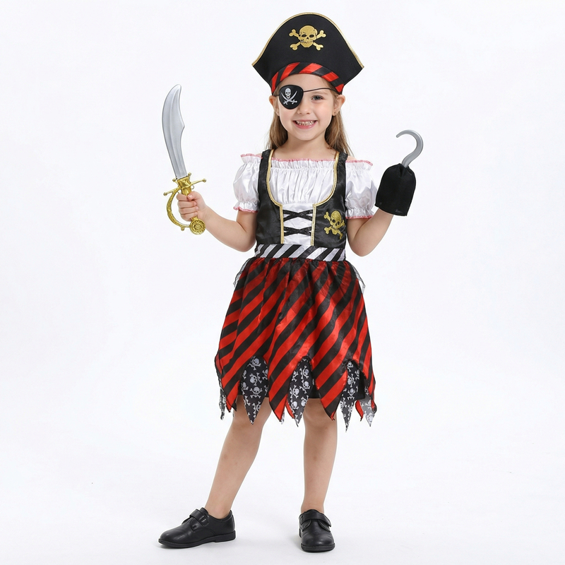 Girls Pirate Costume Set Carib - Party Games Crazy 리뷰 및 가격