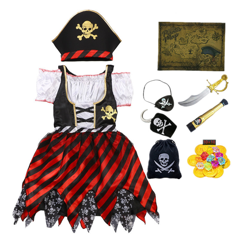 Girls Pirate Costume Set Carib - Party Games Crazy 리뷰 및 가격