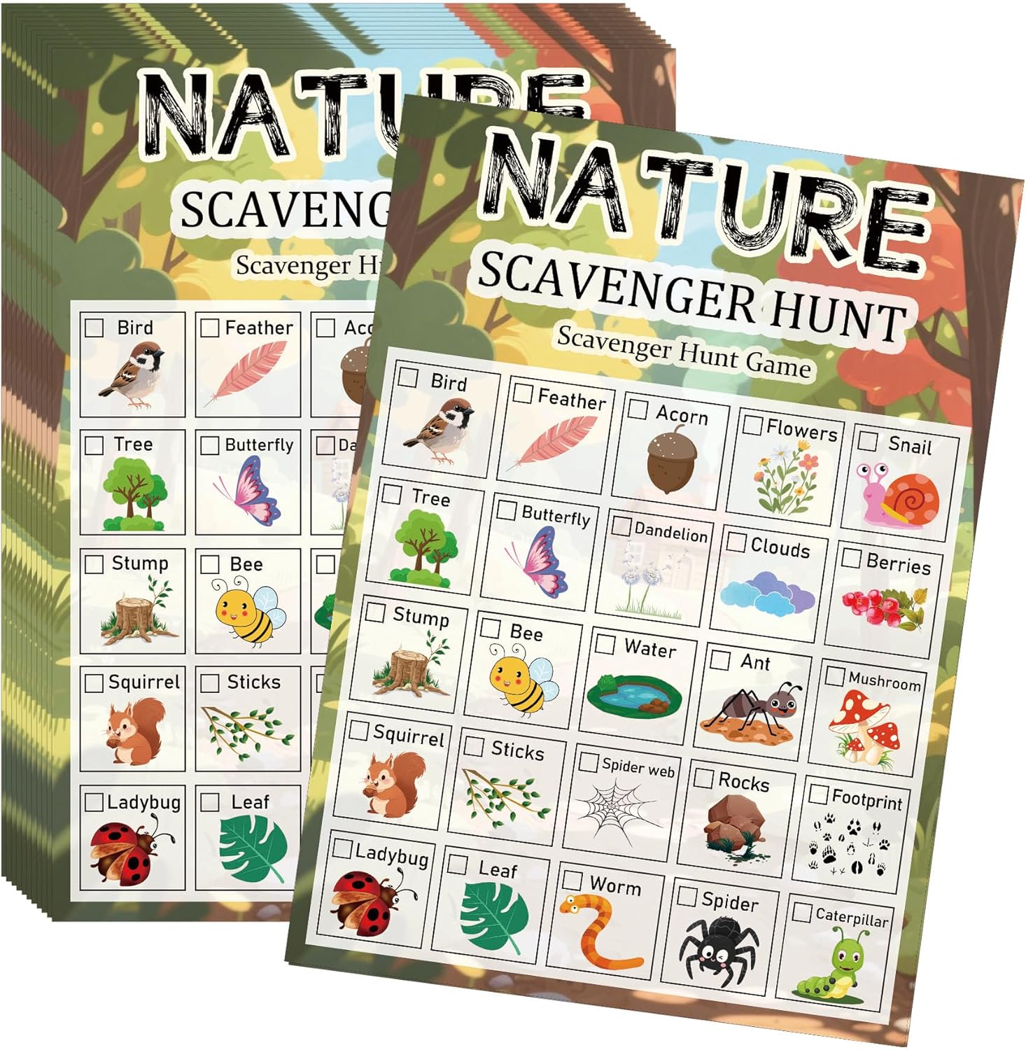30 Pcs Nature Scavenger Hunt C - Scavenger Hunt Card 리뷰 및 가격